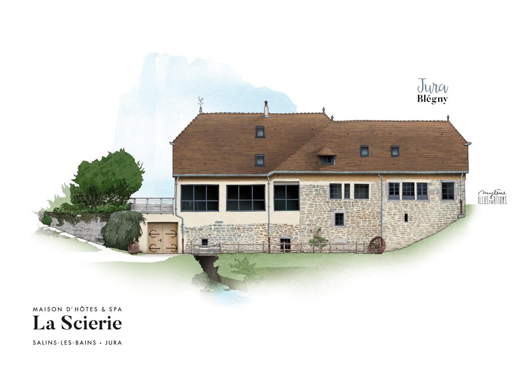 Maison D'Hotes & Spa La Scierie Сален-ле-Бен Экстерьер фото